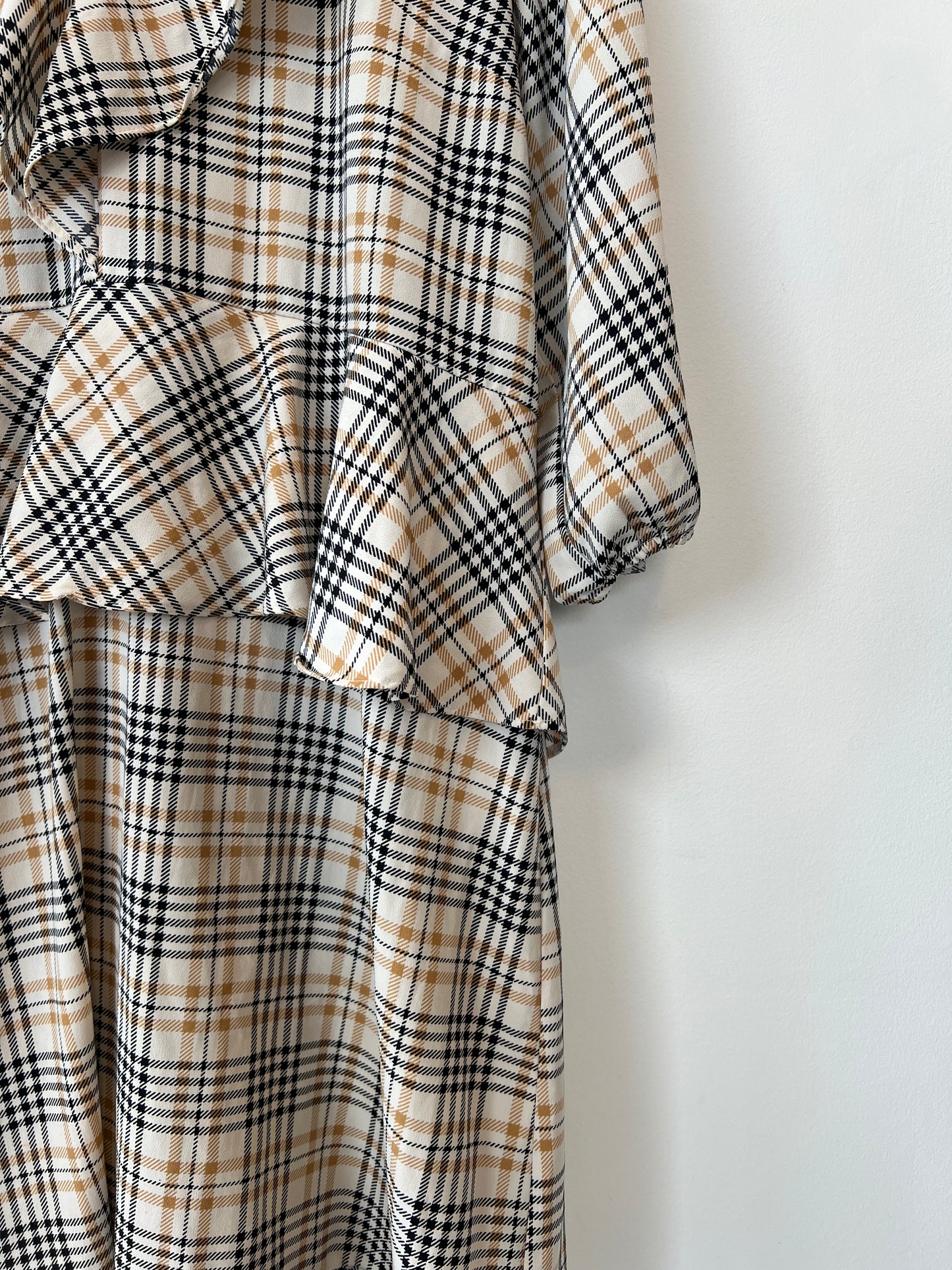 Monki - Tiered checked dress