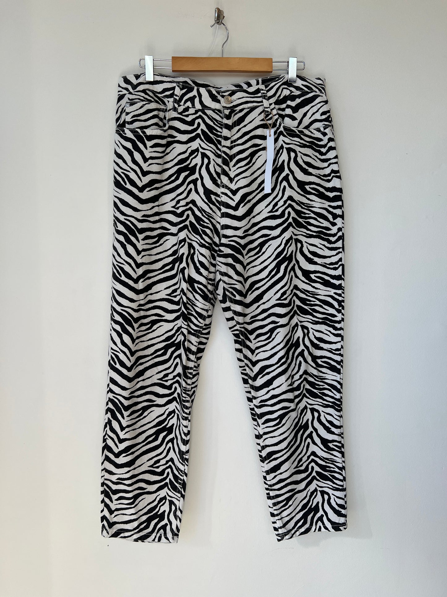 Mango - Zebra print jeans