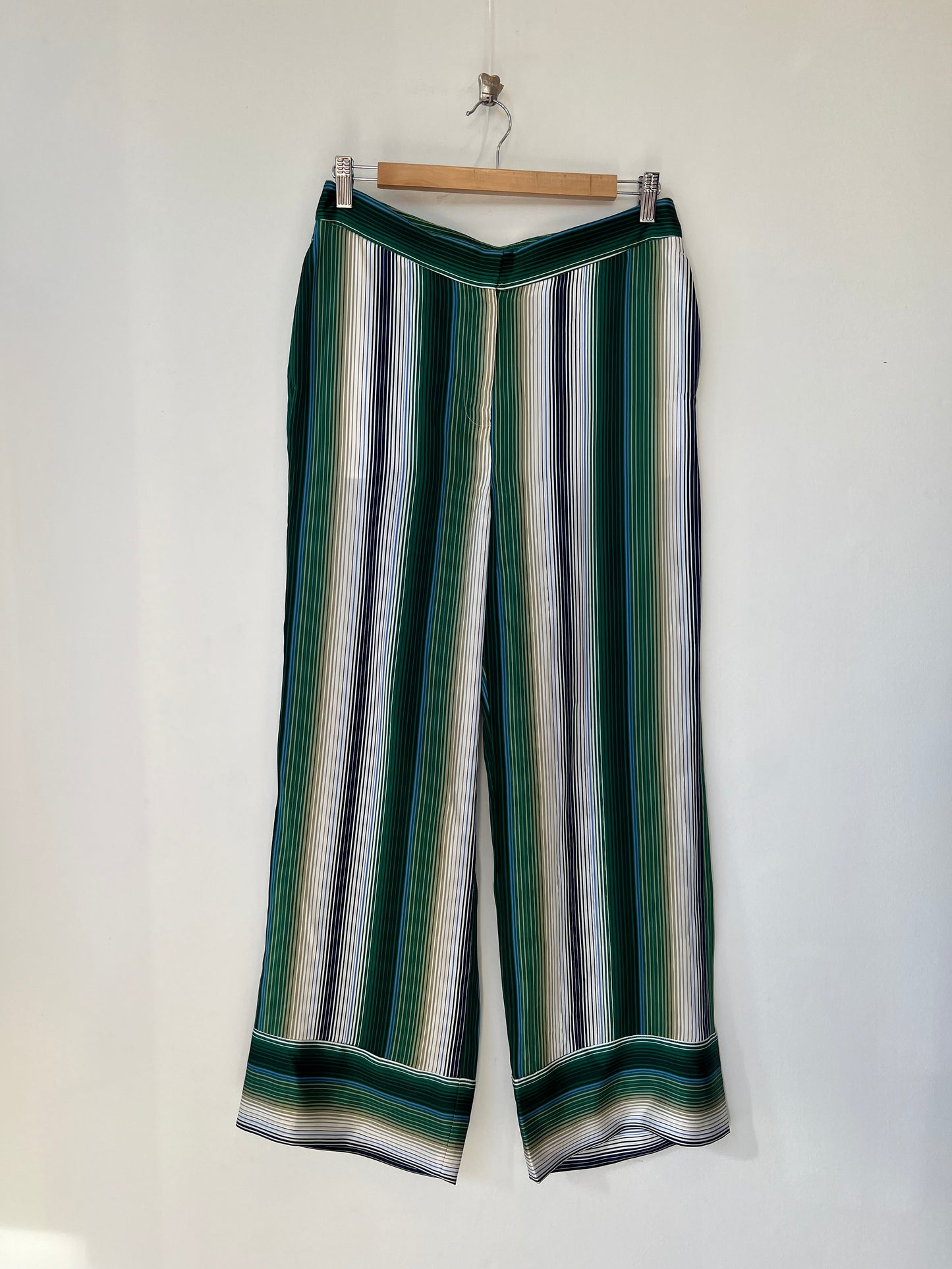 H&M - Silk striped trousers