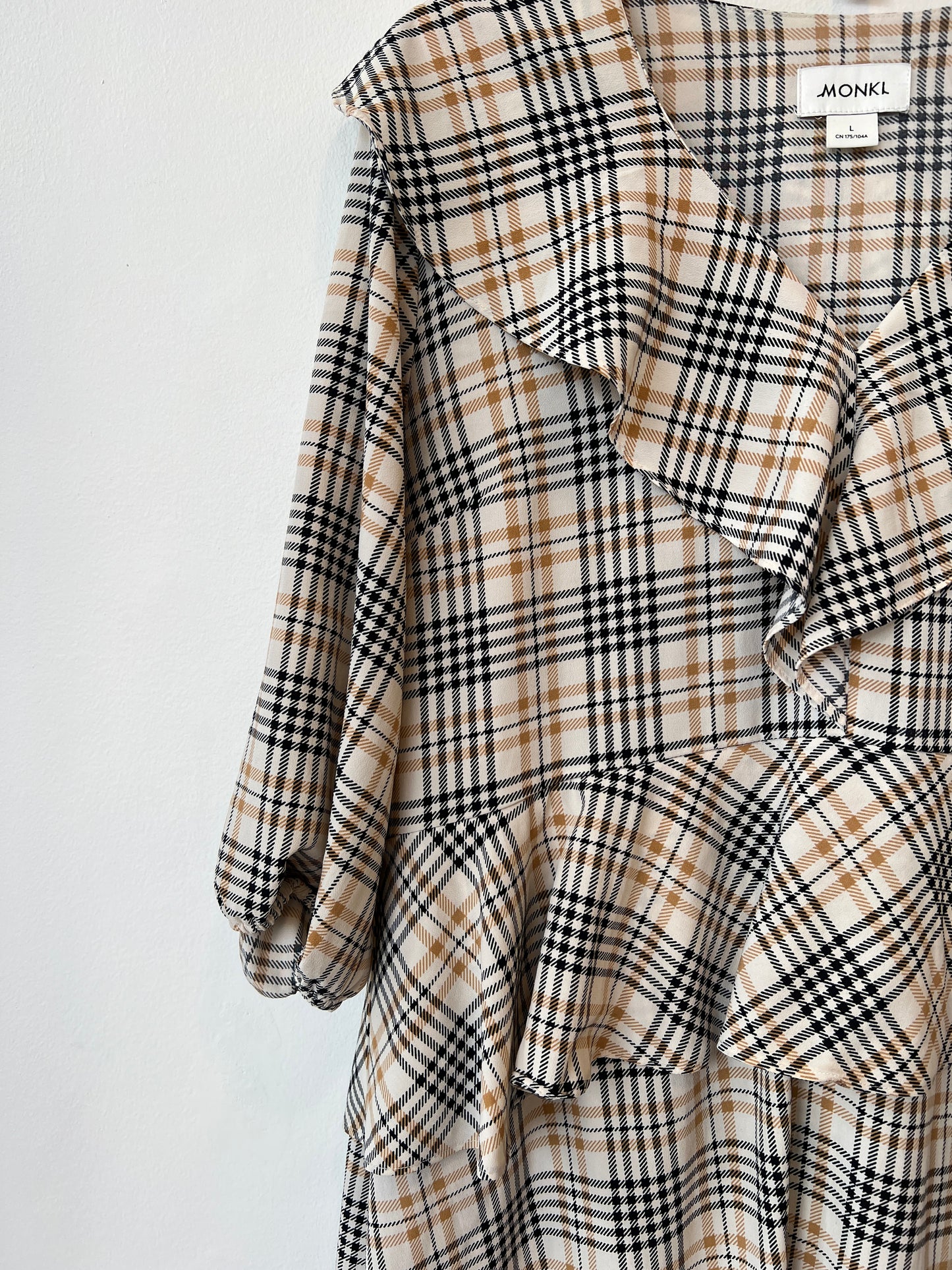 Monki - Tiered checked dress