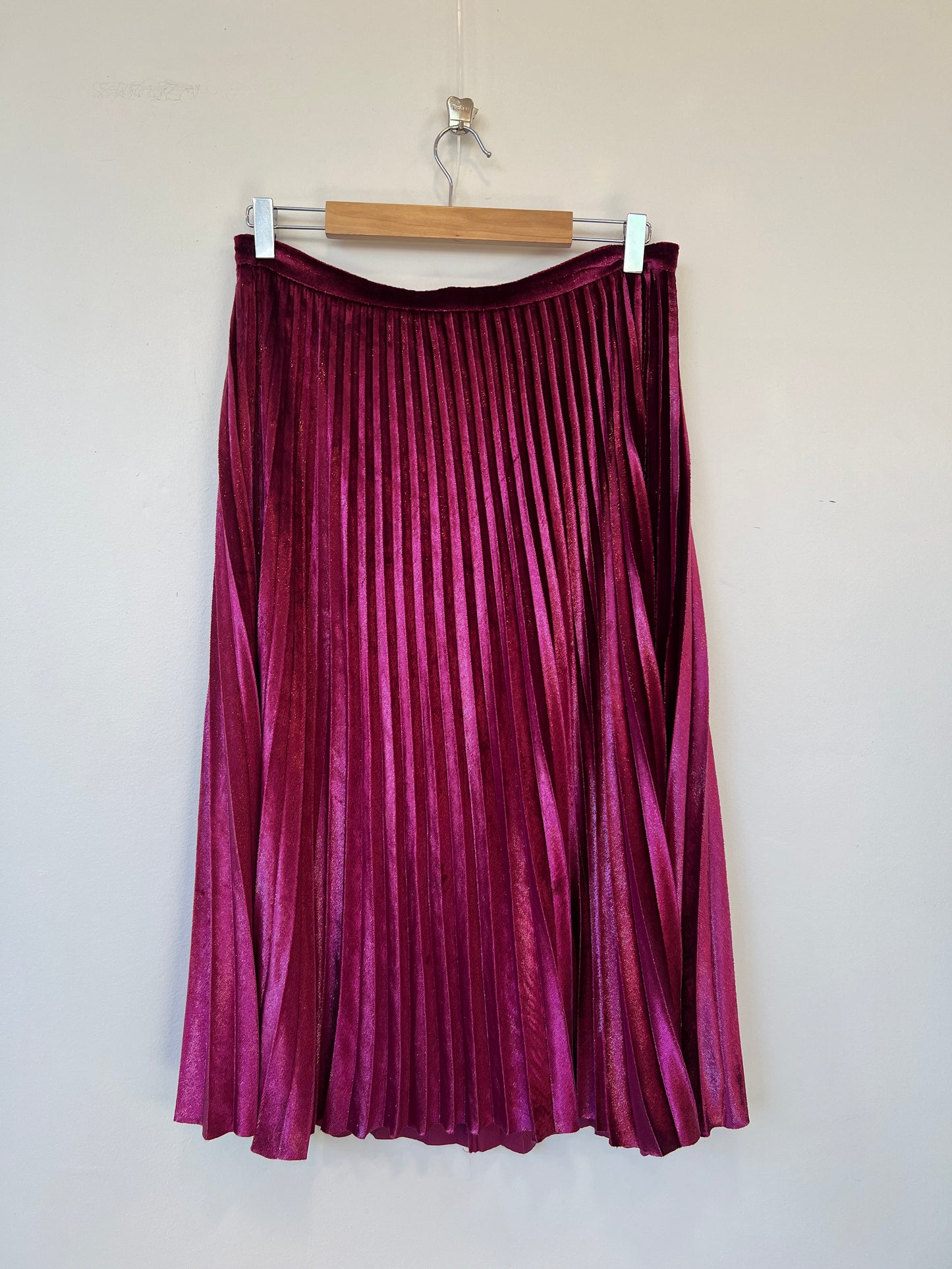 Whistles - Velvet pleated skirt