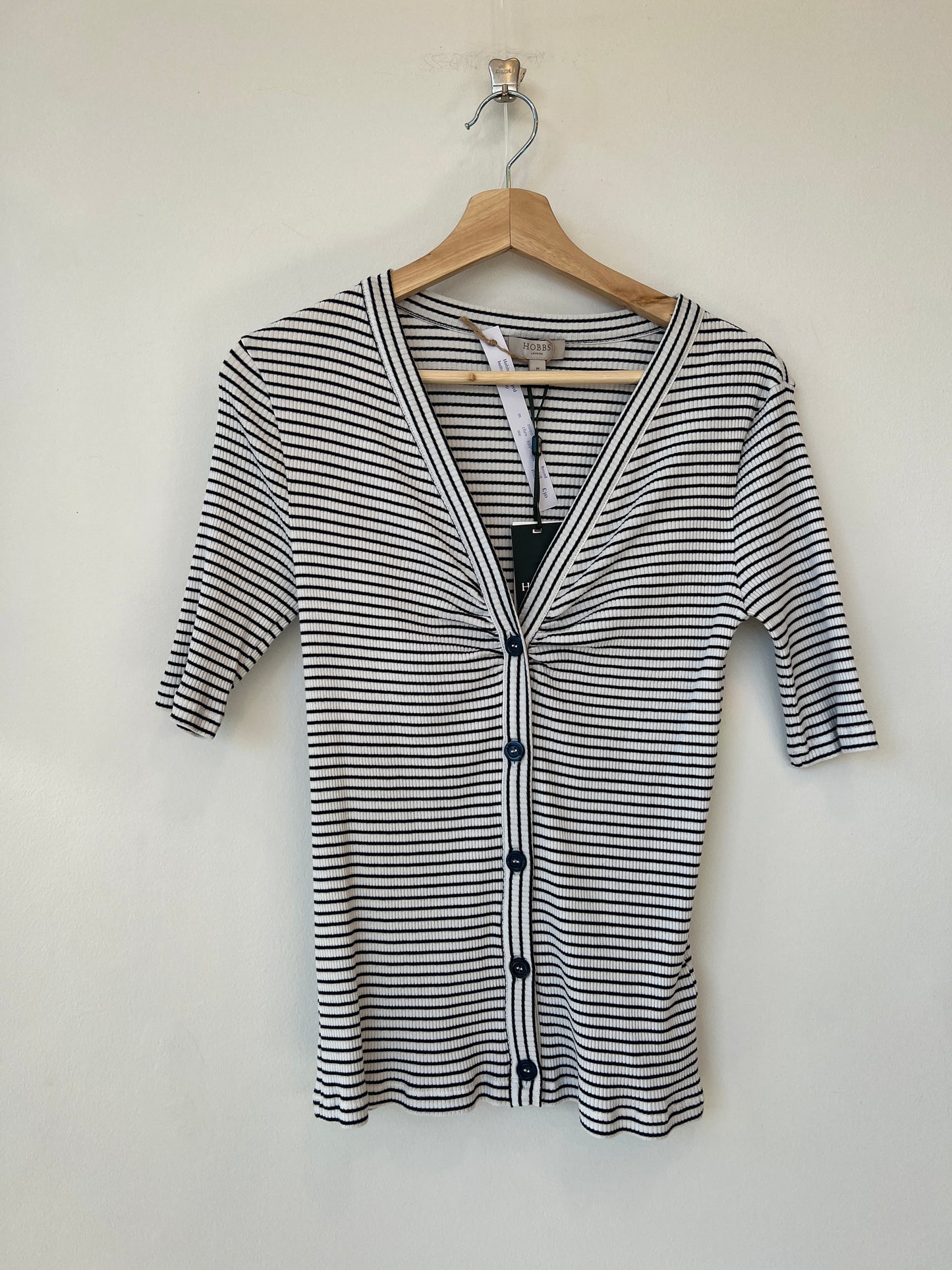 Hobbs - Striped button up top