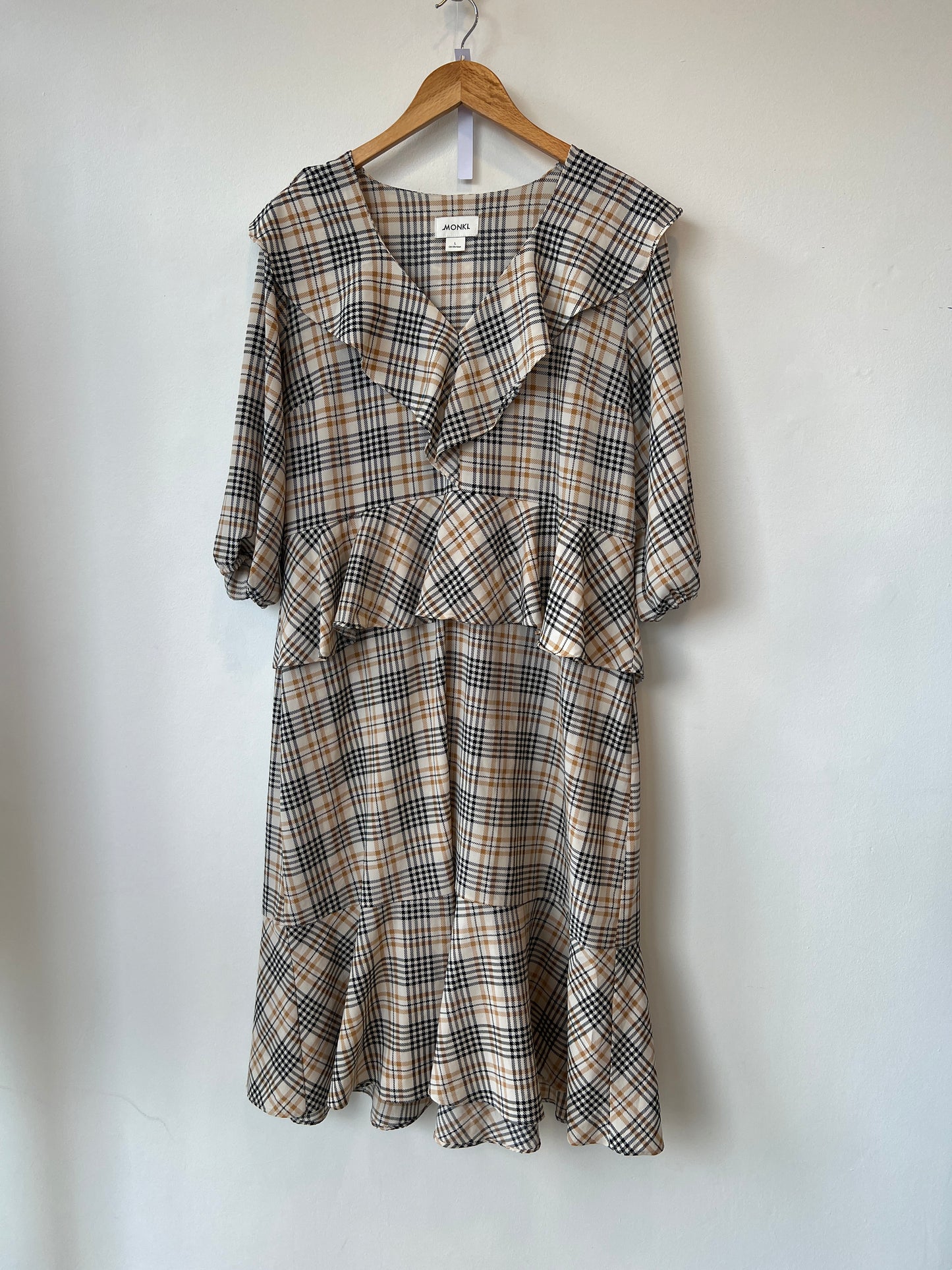 Monki - Tiered checked dress