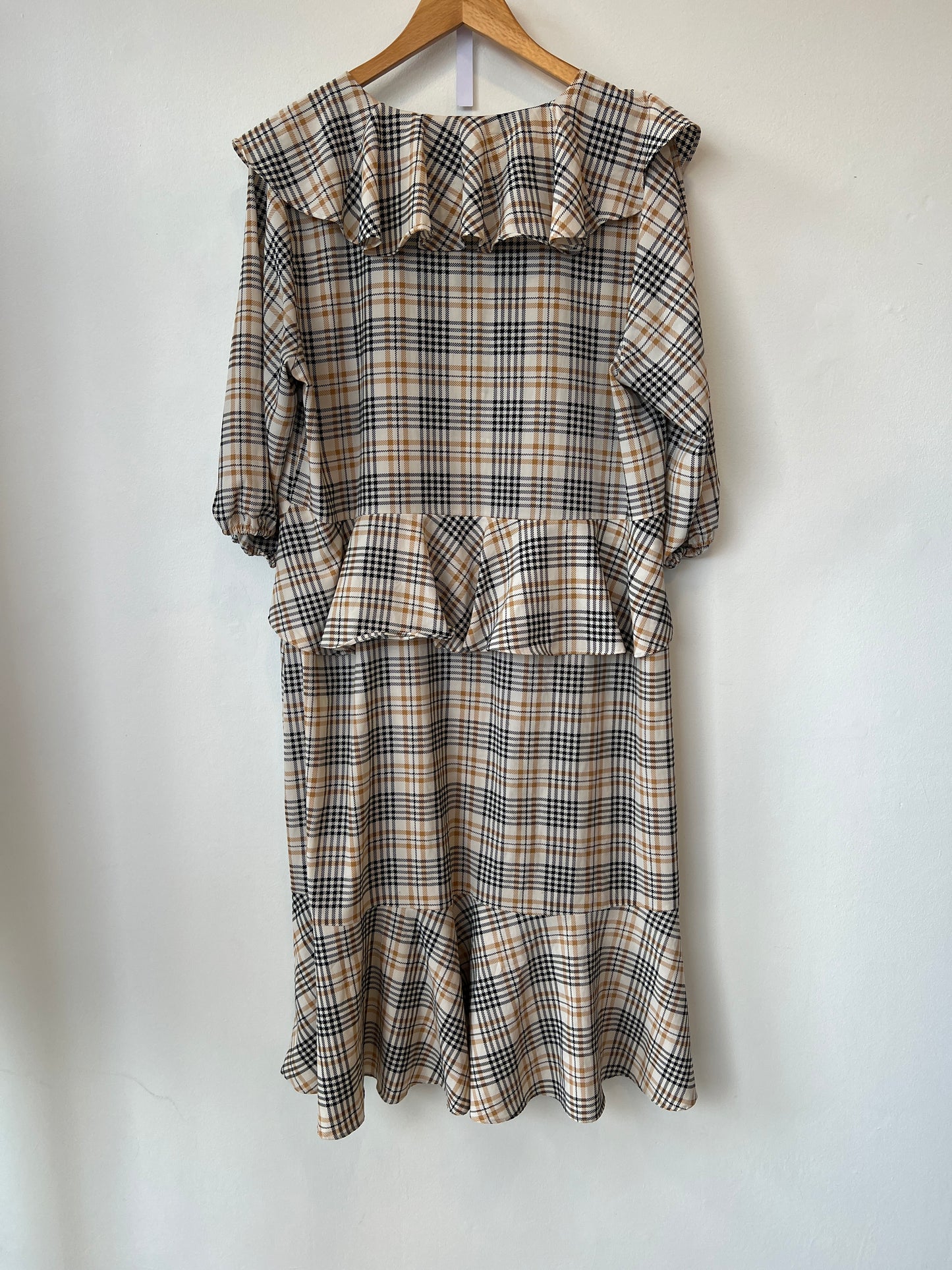 Monki - Tiered checked dress