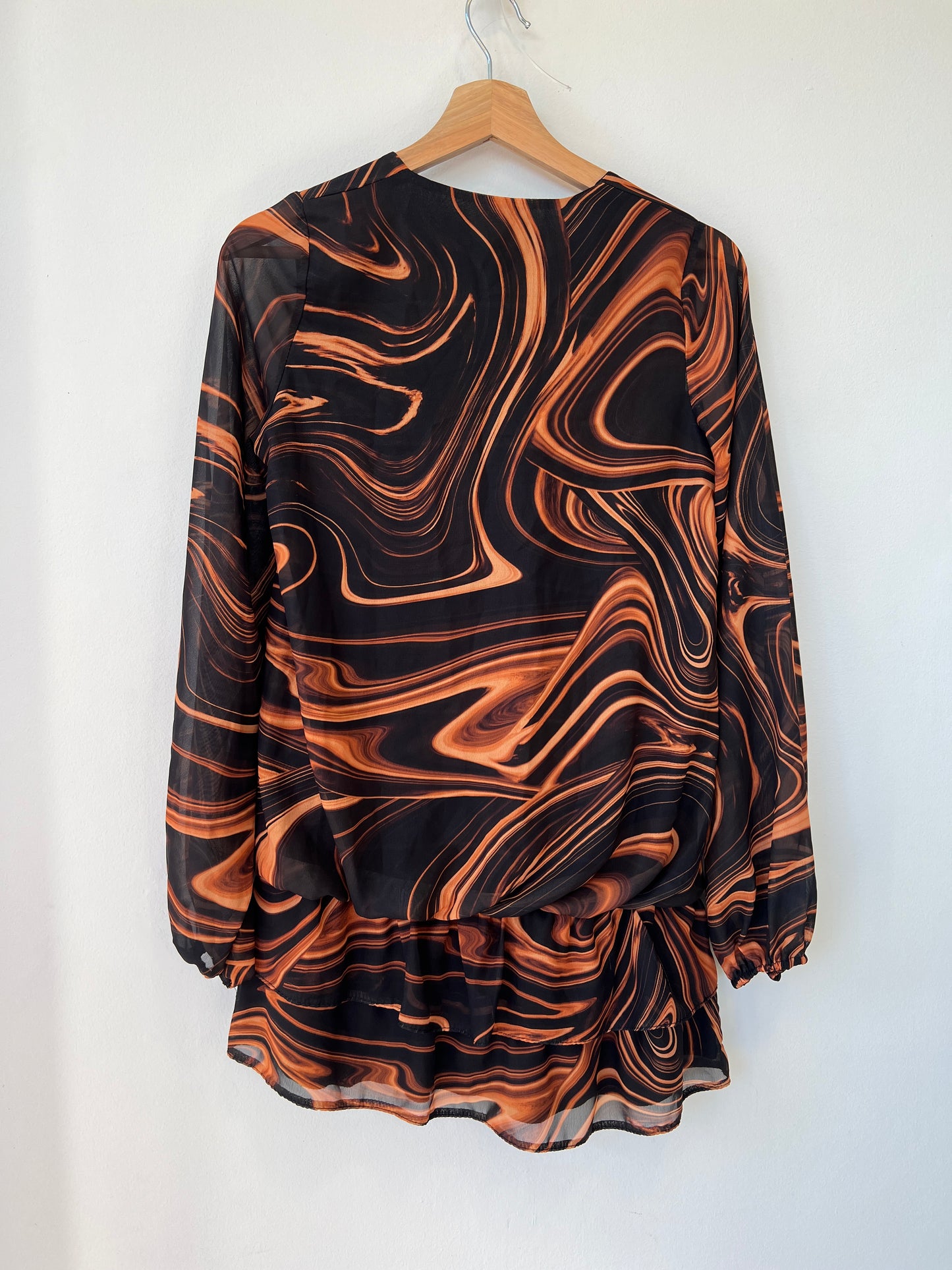 Swirl detail wrap top