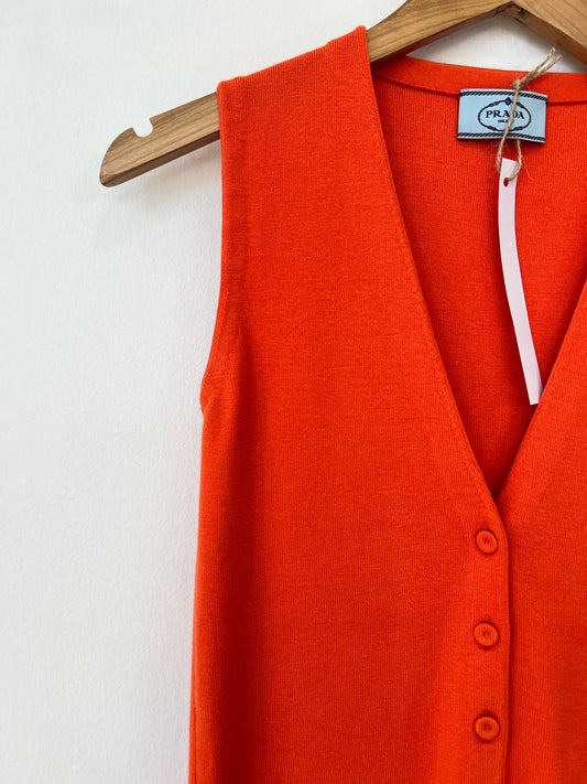 PRADA - Orange sweater vest