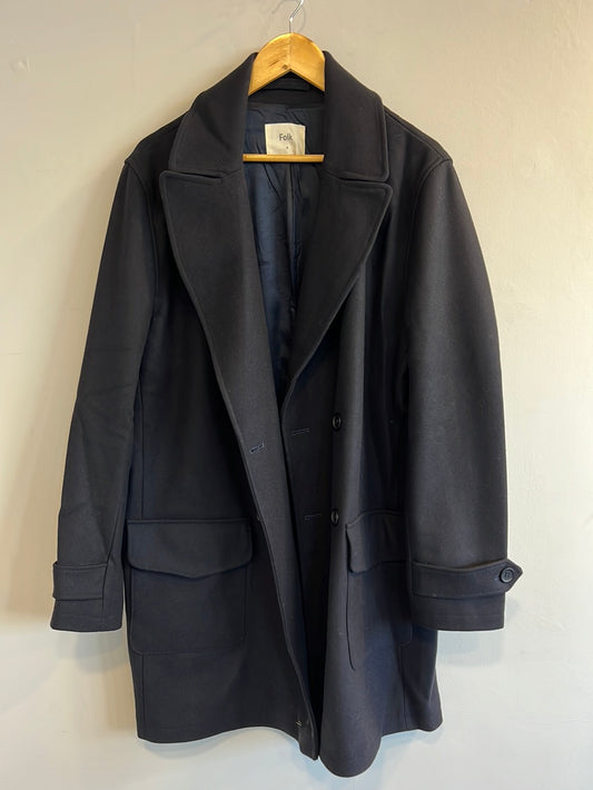 Folk Longline wool overcoat