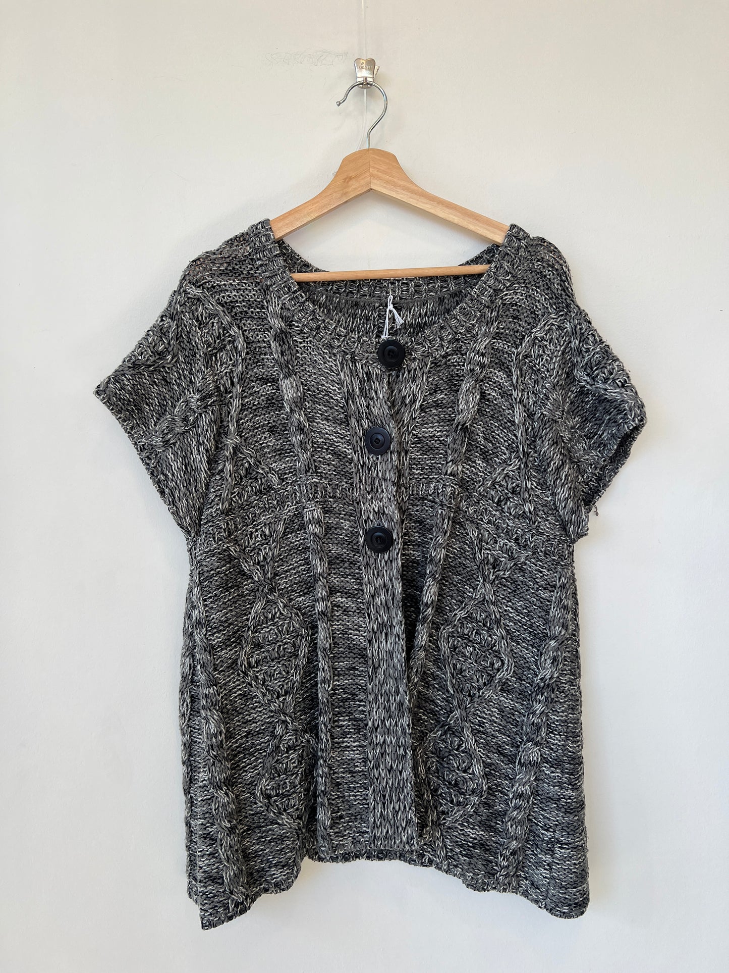 No Label - Button detail wool cardigan