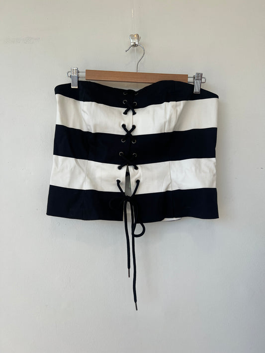 H&M - Striped corset top