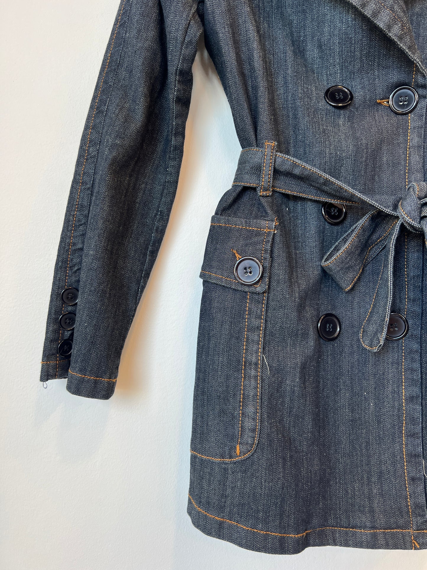 Vintage - Denim belted jacket