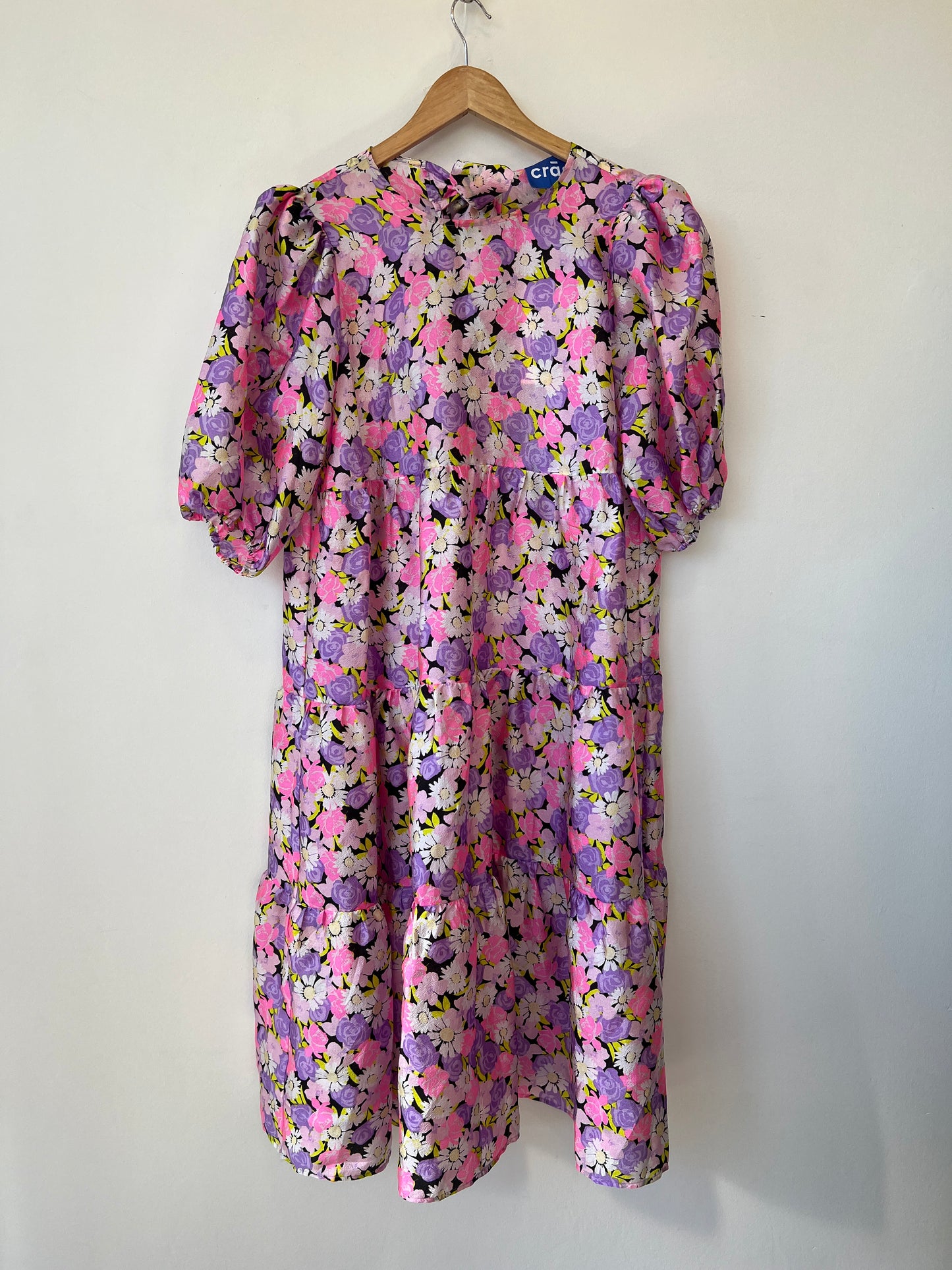 Cras - Floral puff sleeve dress