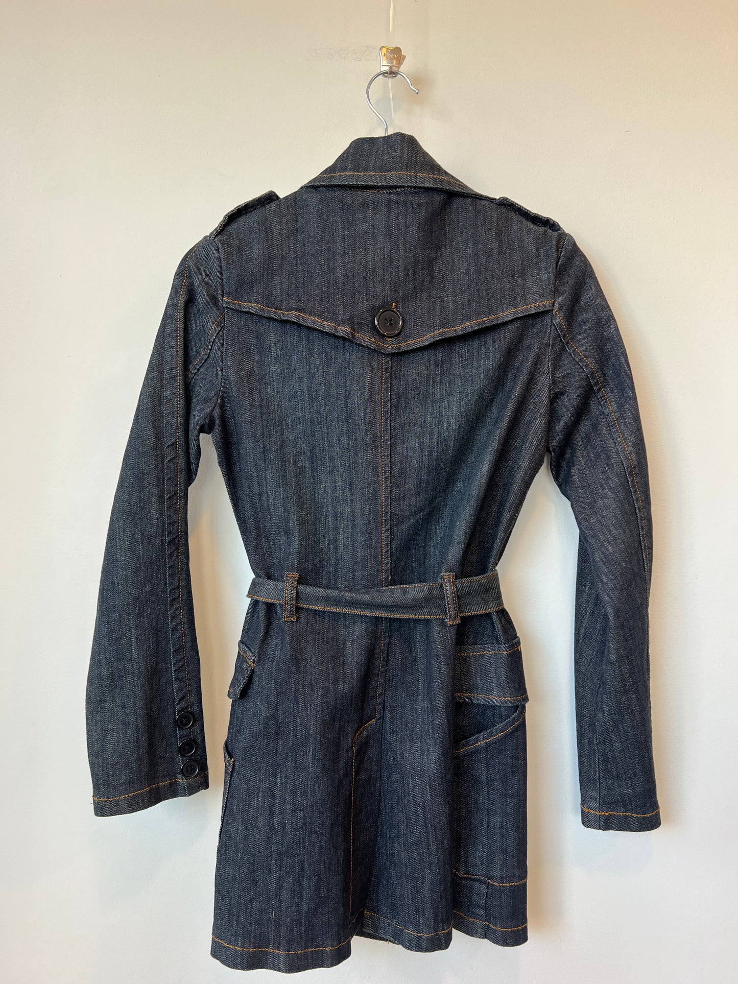 Vintage - Denim belted jacket