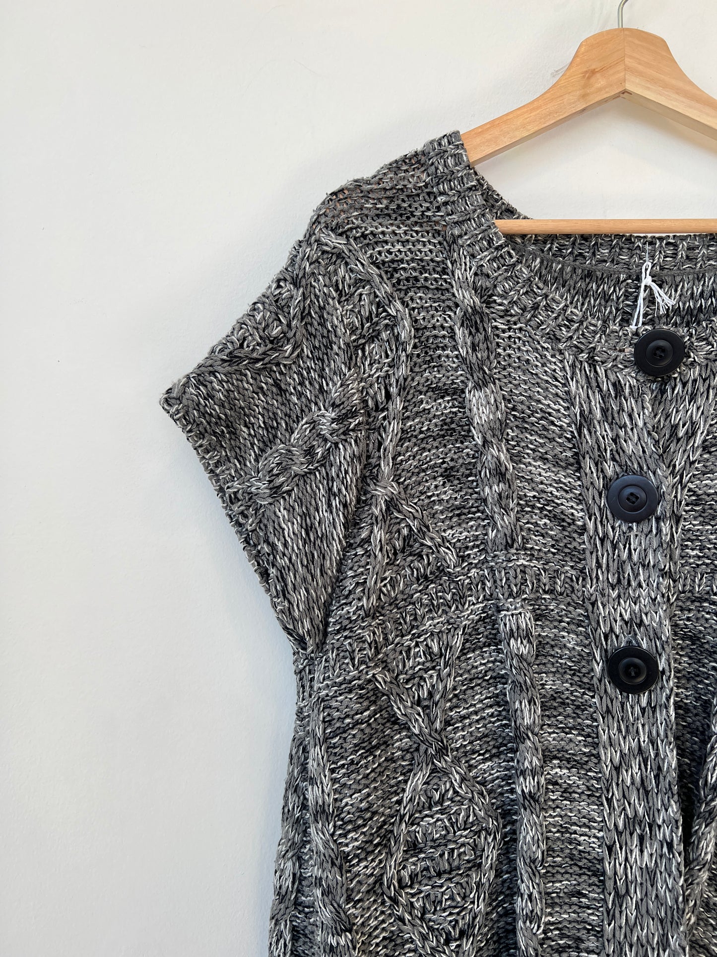 No Label - Button detail wool cardigan