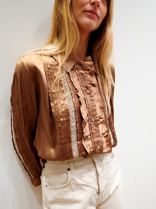 See By Chloe - Silk lace detail shirt
