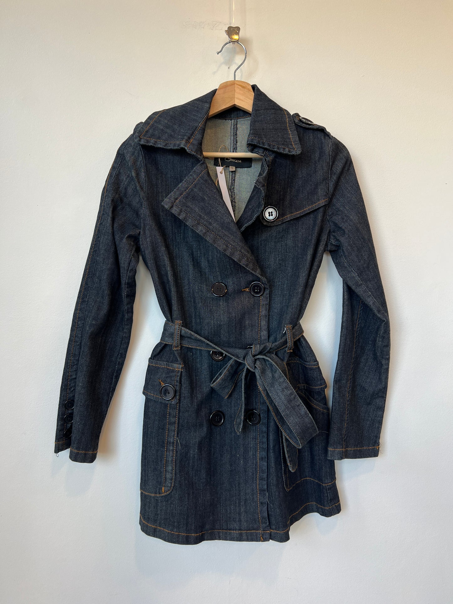 Vintage - Denim belted jacket