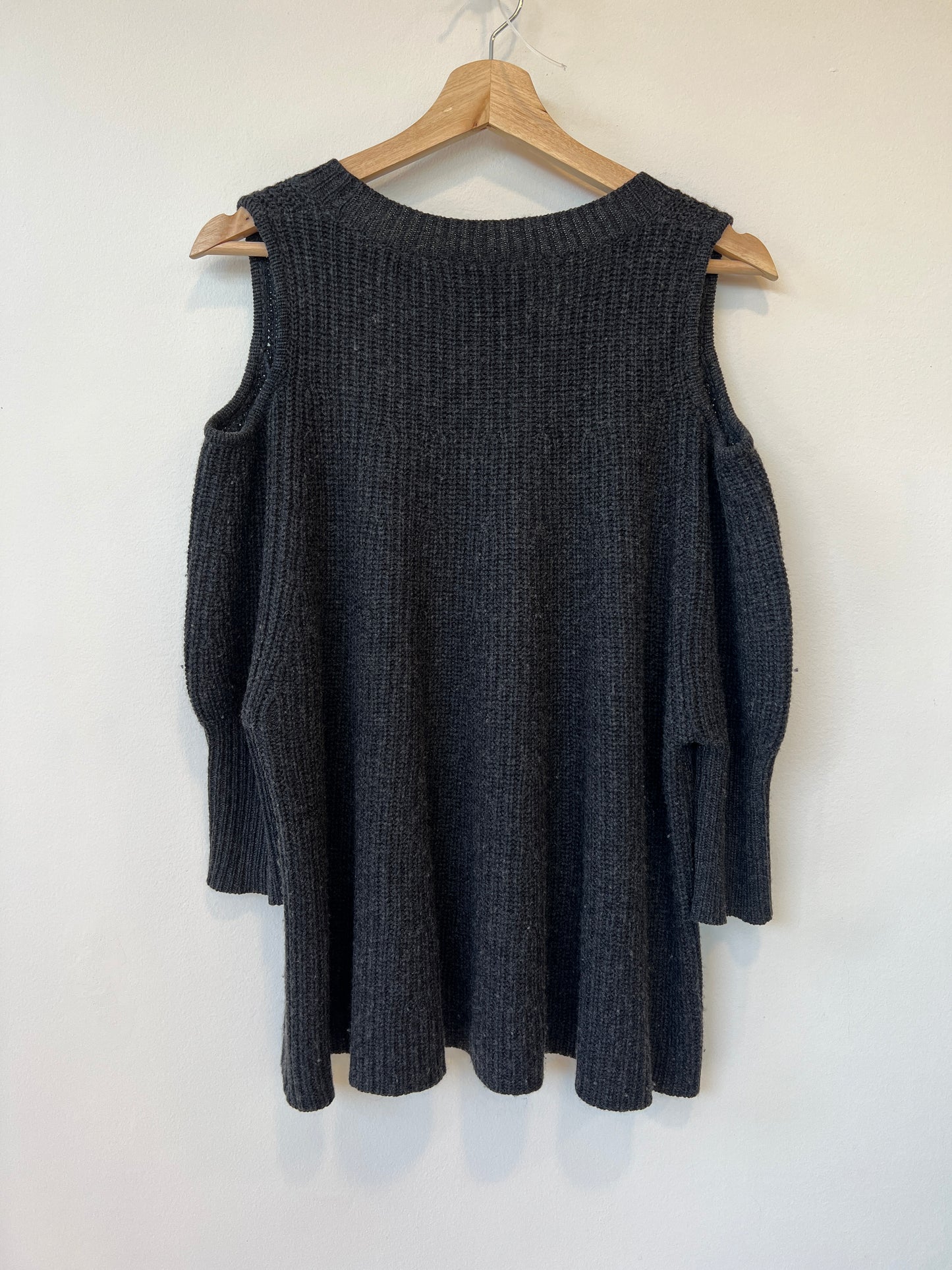 Zoe Jordan - Cold shoulder silk cashmere knitted top