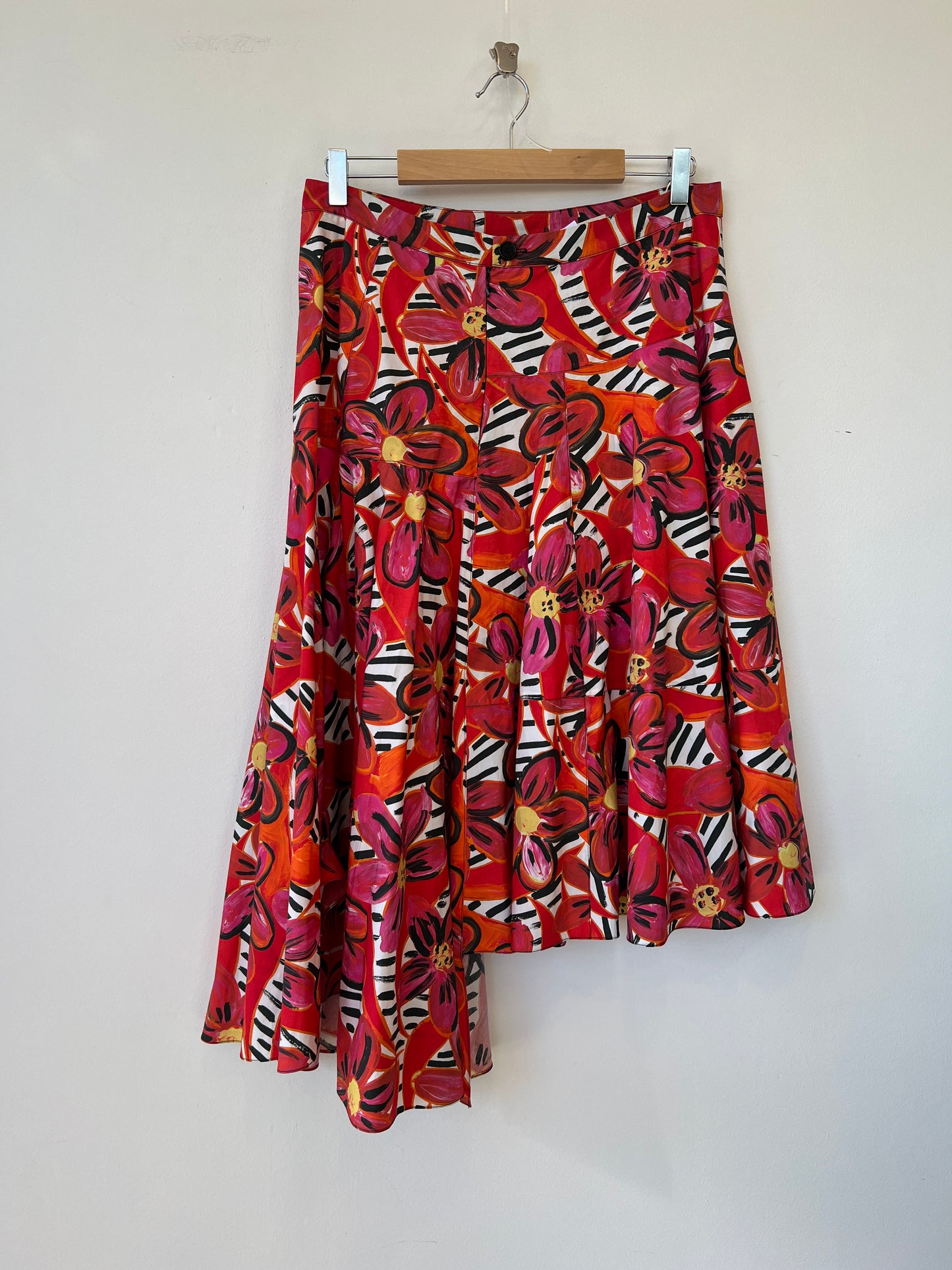 Marni - Poplin printed asymmetric skirt